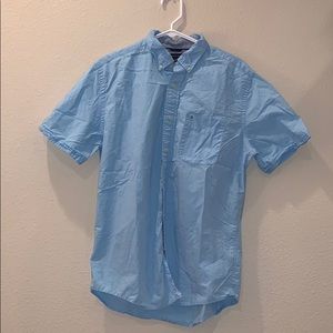 Tommy Hilfiger button up shirt, short sleeved.